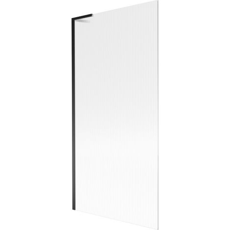 Mexen Next L paroi de baignoire à 1 vantail 90 x 150 cm, rayure, noir - 895-090-000-03-09-70 (1/5)