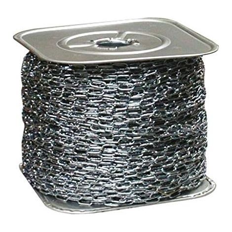 CATENIFICIO RIGAMONTI CGB18 Catena Genovese Zincata in Bobina Diametro 3,5 mm Lunghezza 60 m Carico di Lavoro 150 Kg colore Zincato