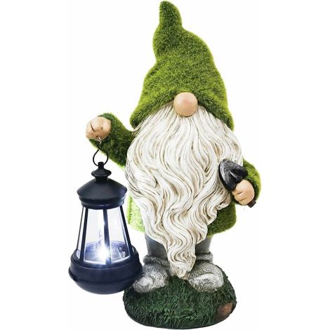 33cm Drôle Nain Statue de Jardin Extérieur Ornements, Étanche Résine Figurine Nain de Jardin pour Cour Extérieure Décoration (1/5)