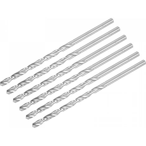 HSS Haute Vitesse Acier Extra Long Forets Hélicoïdaux 6.2mm Perceuse Diamètre 160mm Longueur 6 Pcs (1/5)