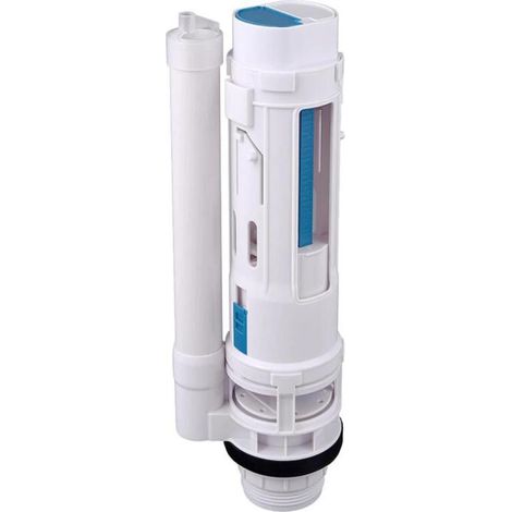 Válvula de descarga blanca de doble pulsador, de 25 cm (10 pulgadas) de altura, compatible con tuberías de 60-75 mm de diámetro, pieza de repuesto para válvula de descarga de llenado independiente. (1/5)