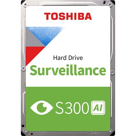 HDD per videosorveglianza Toshiba S300 AI 10TB CMR, 3,5'', 512MB, 7200RPM, SATA