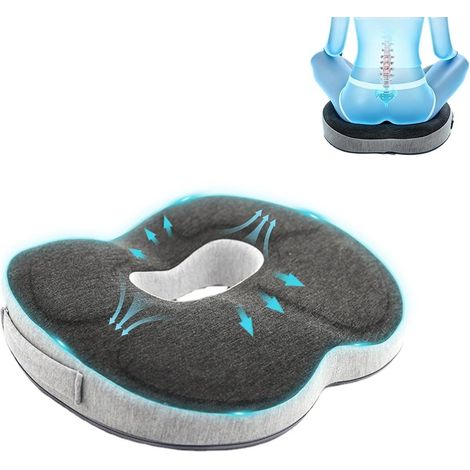 Cuscino ergonomico per alleviare il dolore, cuscino ortopedico in memory foam, cuscino antidecubito per sedia, auto e sedia a rotelle con supporto per emorroidi. (1/5)