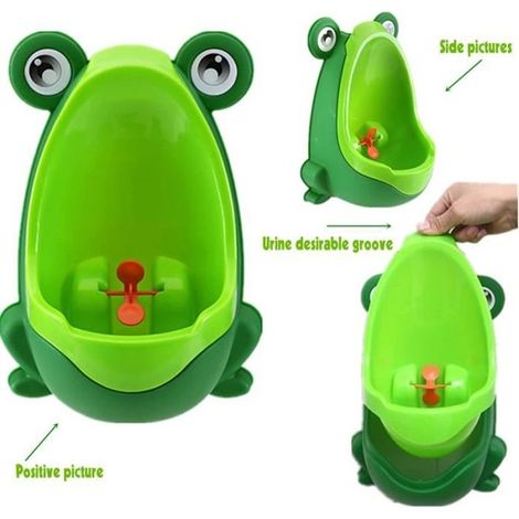Urinoir bébé grenouille - Marque - Modèle - Non toxique - Cible rotative - Ventouse puissante (1/4)