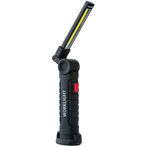 Lampe torche rechargeable USB, lampe de travail LED, lampe d'entretien automatique, crochet magnétique portable COB Lampe d'entretien de camping en plein air [Classe énergétique A]