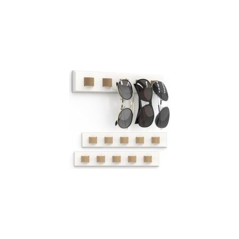 Juego de 3 organizadores de gafas de sol para montaje en pared, soportes de madera para gafas, estantes para gafas de sol, soportes para colgar varias gafas, montaje en pared, decoración del hogar - C