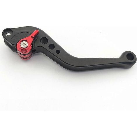 Modification pour véhicule électrique de moto : poignée de frein, de démarrage et d'embrayage réglables en alliage d'aluminium, klaxon, poignée courte, levier à deux doigts (noir à droite) (1/5)