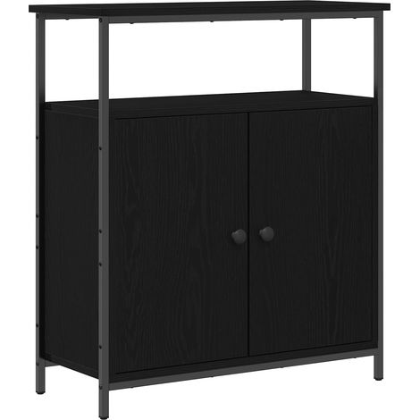 Maison Exclusive - Credenza Rovere Nero 70 x 30 x 80 cm Legno multistrato