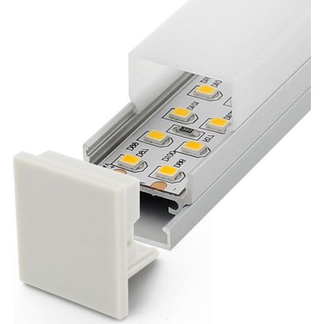 Perfil de Aluminio Especial 12/24/220V 2 metro - Opcional Colgante  Opal  | IluminaShop