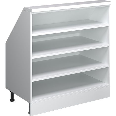 Armario para techo inclinado Rion, Blanco, 80 x 81.6 cm con 4 compartimentos, Vicco (1/5)