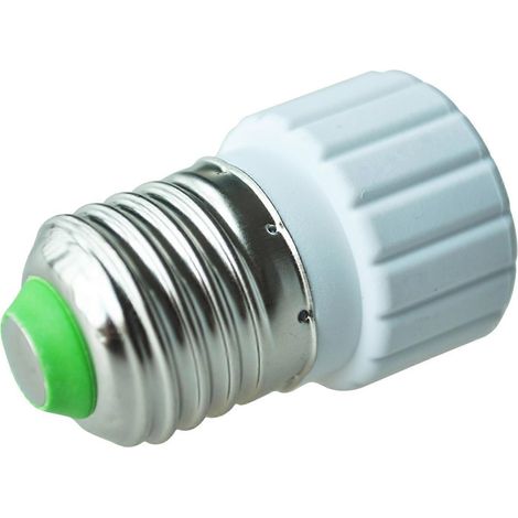 Adaptateur E27 vers GU10 pour ampoule LED/CFL à culot allongé, douille à vis. (1/4)