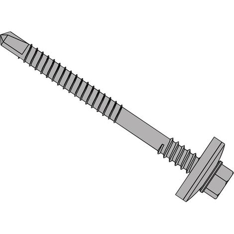 ForgeFix TFHW16CPSD5580L TechFast Composite Panels to Steel Hex Screw No.3 Tip 5.5 x 80mm Box 100 FORTFHW5580L (1/3)