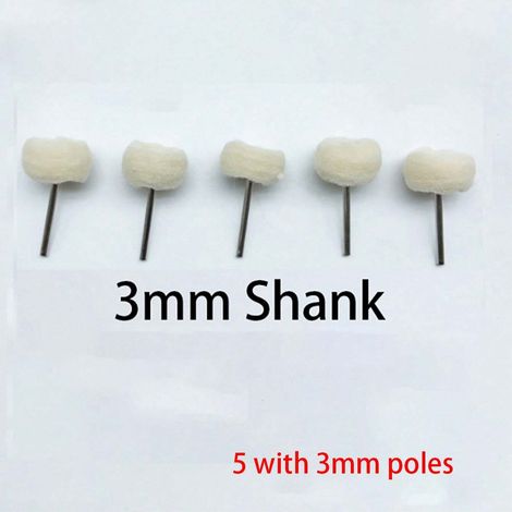 Jeu de brosses pour perceuse électrique, tête de polissage tricotée pour métal, bois et bijoux, 5 pces (tige de 3mm) (1/5)