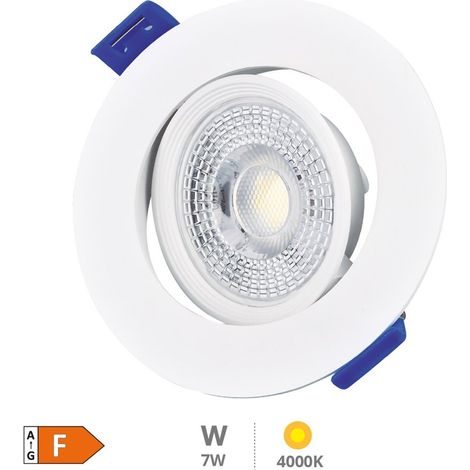 Anello inclinabile rotondo da incasso a LED bianco Cumbo 7W 4000K