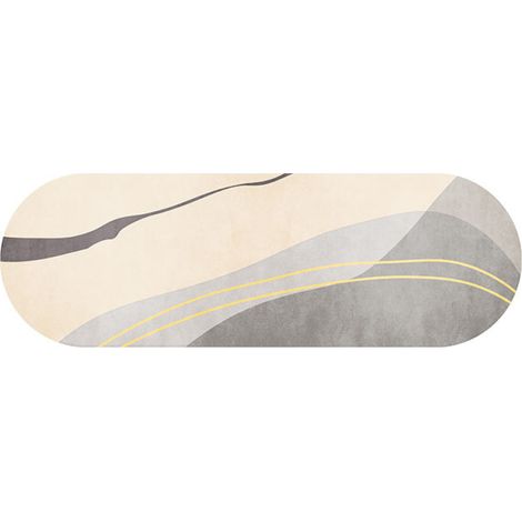 1 Tapis Imitation Cachemire,Ovale,Antidérapant,Chambre à Coucher,Salle de Bain (1/5)