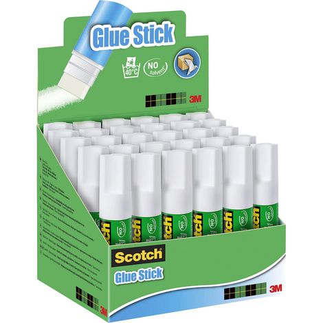 Scotch Colla Stick per la Scuola Elementare, Scuola Media, Asilo e Ufficio, Set di Tubetti di Mini Colla Stick per Bambini, Confezione di Colla Adesiva Grande da 30pz x 8 gr (1/4)