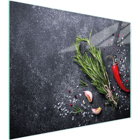 TAGLIERE IN VETRO 52x40 ARDESIA (1/5)