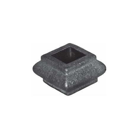 Garniture pour barreaux carrés de largeur 16mm - Hauteur 20mm largeur 32mm - Fonte galvanisable - À visser - DECO FER FORGE (1/3)