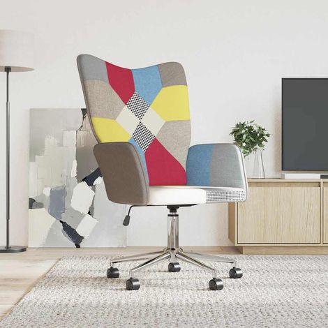 Chaise Chaise de relaxation Patchwork Tissu Chaise de salon 57841 (1/5)