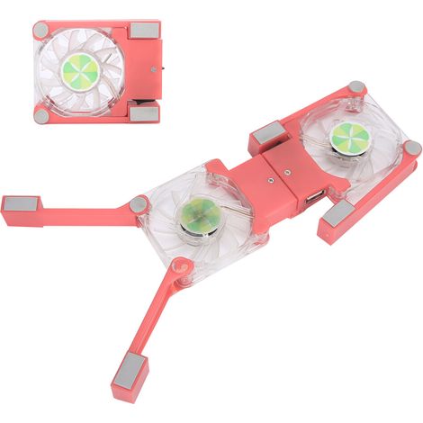 Este soporte de refrigeración para portátil cuenta con ajuste de altura, funcionamiento silencioso, modos de iluminación RGB, diseño plegable, ventilación de alto flujo y dos puertos USB.
