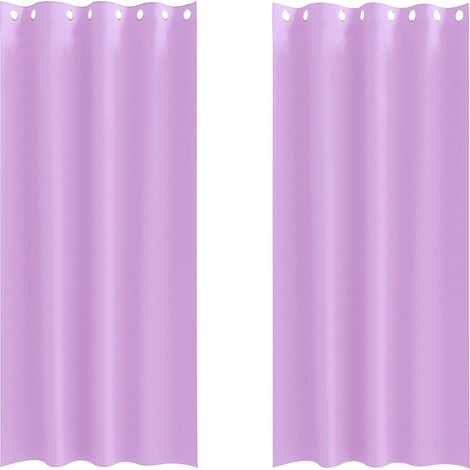 Maison Exclusive - Verdunkelungs-Vorhänge mit Ringen 2 pcs Lila 2