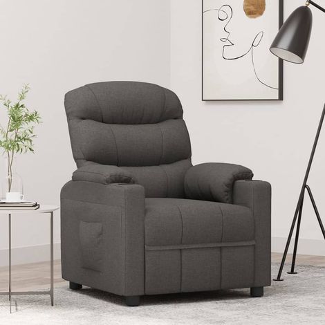 Relaxsessel Dunkelgrau Stoff