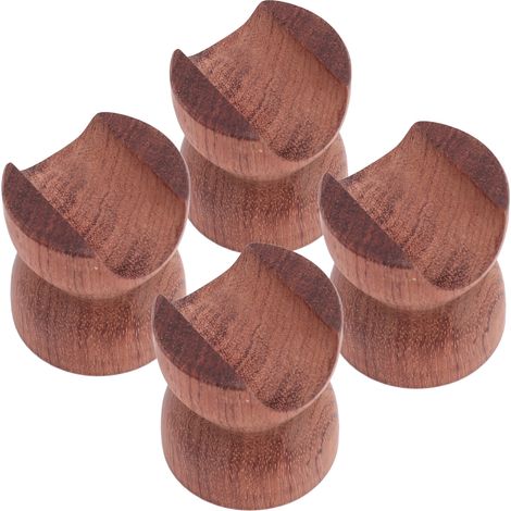 Lot de 4 supports de câble d'enceinte HiFi en bois, isolants antichoc et stabilisateurs pour amplificateur et système audio. (1/5)