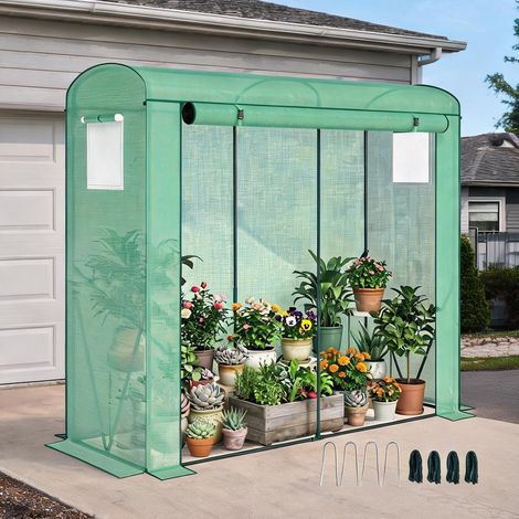 Serre de jardin grün en stahl PE 200 x 75 x 188 cm (1/5)