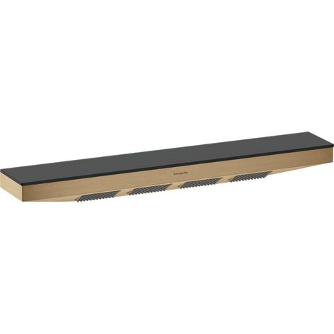 Hansgrohe – Douche de tête Rainfinity avec étagère en verre de sécurité – finition bronze brossé – 502 x 80 x 80 mm – jet PowderRain – 26243140