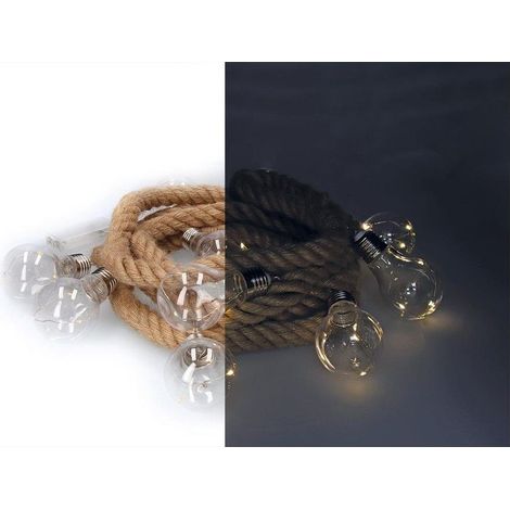 Guirlande Jute Led Batterie Ambiance Chaleureuse Sans Fil - Decoration With Light