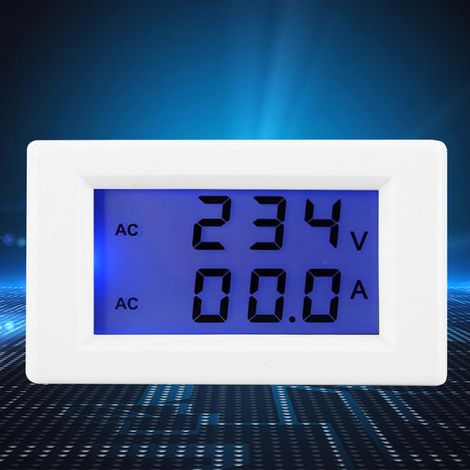 D85-2042 Stromzähler mit zwei digitalen Anzeigen, Strom- und Spannungsmesser, Wechselstrom 80–300 V, 0,1–100 A (1/5)