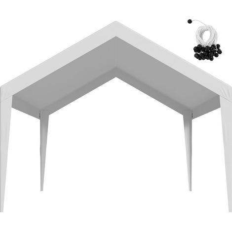 Bâche de remplacement carport 3,6 x 6 m, toile de toit de garage imperméable anti-UV, fixations boules, usage polyvalent (1/5)