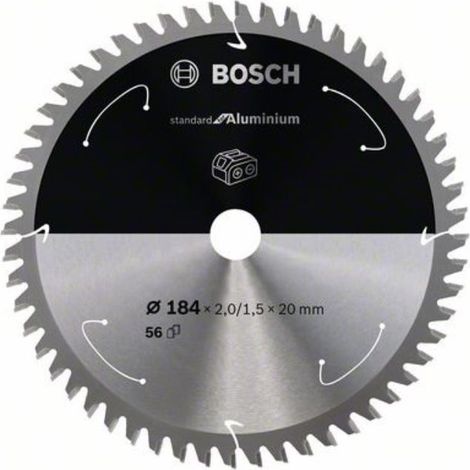Bosch 2608837768 Disco de sierra circular Standard Aluminium 184x20x56D BA