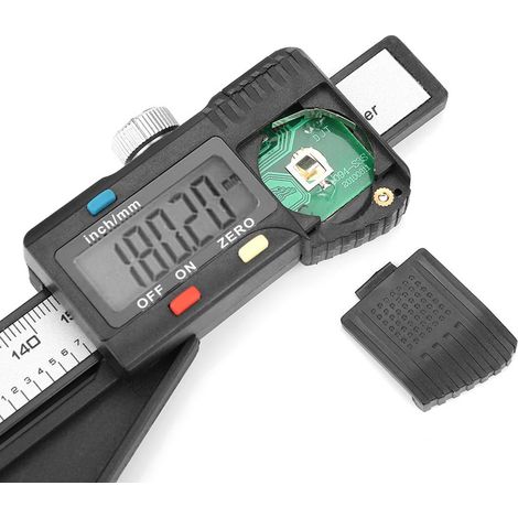 Magnetischer elektronischer Höhenmesser aus Kunststoff, Höhenlineal für Tischkreissägen, Markierungslineal 0-150 mm (1/5)