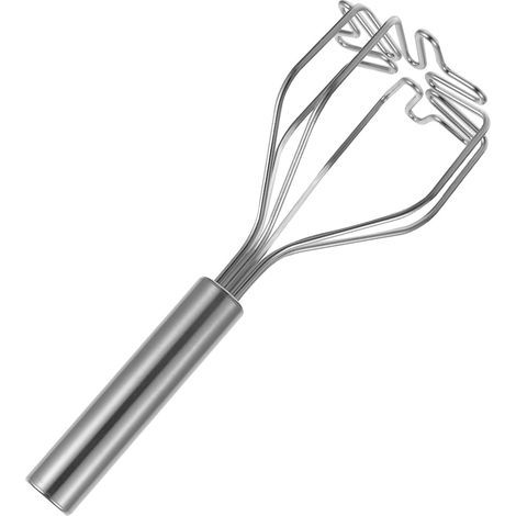 presse-purée à viande hachée, ustensile de cuisine en acier inoxydable argenté, ensemble pour purée de pommes de terre. (1/5)
