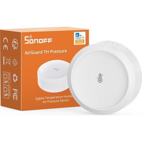 SONOFF SNZB-02M AirGuard TH Pressure Zigbee Temperatur Feuchte Sensor Zigbee Smart Thermometer Hygrometer Barometer mit App-Benachrichtigungen, Fernüberwachung für Gewächshaus und Weinkeller (1/5)