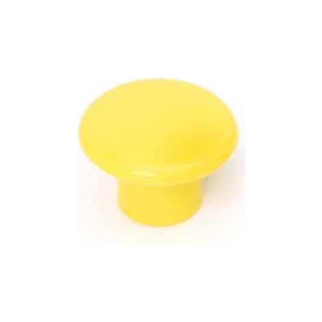 Pomolo in plastica giallo diametro 30 mm