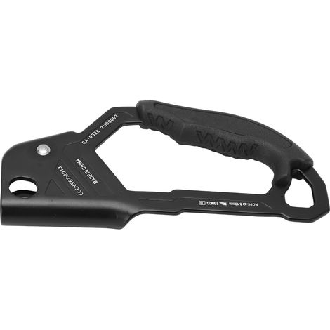 CAMNAL Steigklemme für Linkshänder, geeignet für 8–13 mm Seile – Kletter- und Abseilausrüstung, Schwarz (1/5)