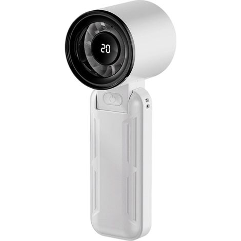 1 Mini ventilateur pliable rechargeable USB-C, affichage LED, 5 vitesses, batterie 3000mAh, pour voyage bureau extérieur (1/5)