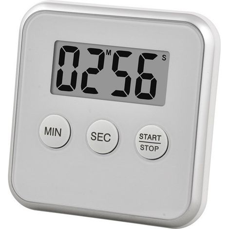 Minuteur de cuisine magnétique - Minuteur de cuisine - Horloge numérique - Minuteur électronique - Chronomètre de cuisine blanc - Plastique - Blanc (1/4)