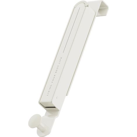 Ganchos plegables para puerta, 2 unidades de aluminio plegables para puerta - Perchero para guardar chaquetas, albornoces y bolsos - Gancho extensible con 6 muescas, capacidad máxima de 5 kg, color bl