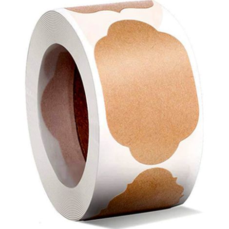 (B)Kraft Etikettenaufkleber, 600 Stück Backetikettenaufkleber, selbstklebend