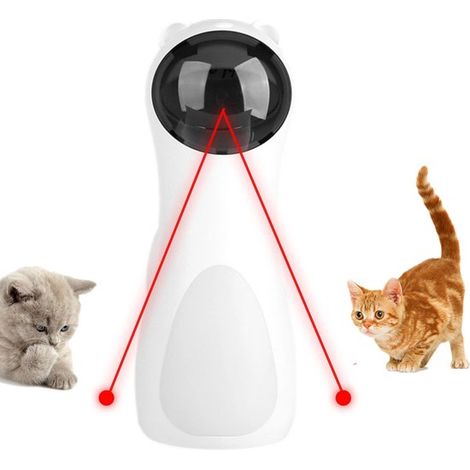 Laser pour chat avec minuterie, jouet interactif et intelligent, 3 modes différents, câble de chargement inclus, moteur silencieux (1/5)