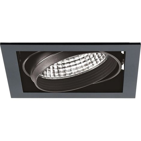 KIT QUADRA MONO -Downlight orient. noir module LED 34W 4000K 40° 3400lm incl ARIC 51215