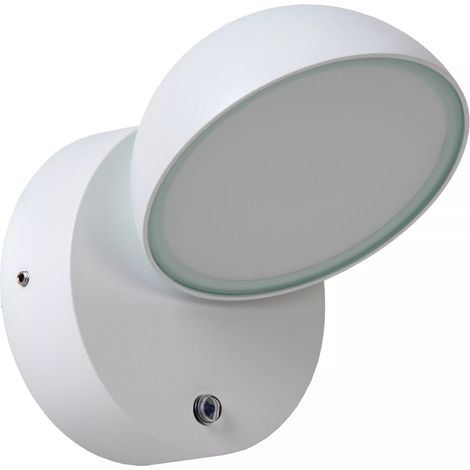 Applique esterno orientabile bianca con sensore crepusc. LED 12W (1/5)