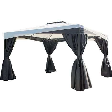Sojag Pavillon Malta 10x14 schwarz grau