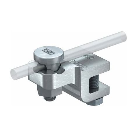 OBO Bettermann Morsetto a pinza contatto fisso 12mm fusione di acciaio zincato a fuoco, 5304407
