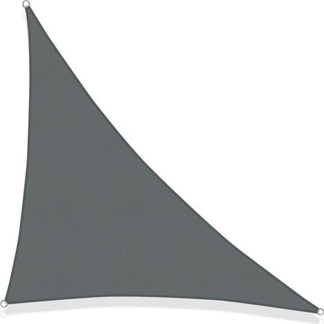 Voile D Ombrage Triangulaire 3x3x3m Toile Imperméable Protection Uv Pour Jardin Terrasse Balcon Extérieur Gris Anthracite - 1 Pièce (1/5)