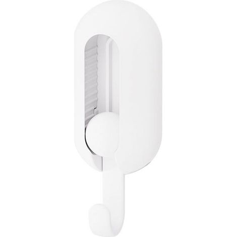 Crochet Adhésif - Charge Maximale 6 kg - Pour Salle De Bain Cuisine Bureau - Surface Lisse Verre Carrelage Métal - 2 Pièces (1/4)