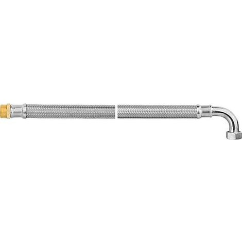Flexible tressé KTW-A inox L 500 mm 1" coude fem x male (1/2)